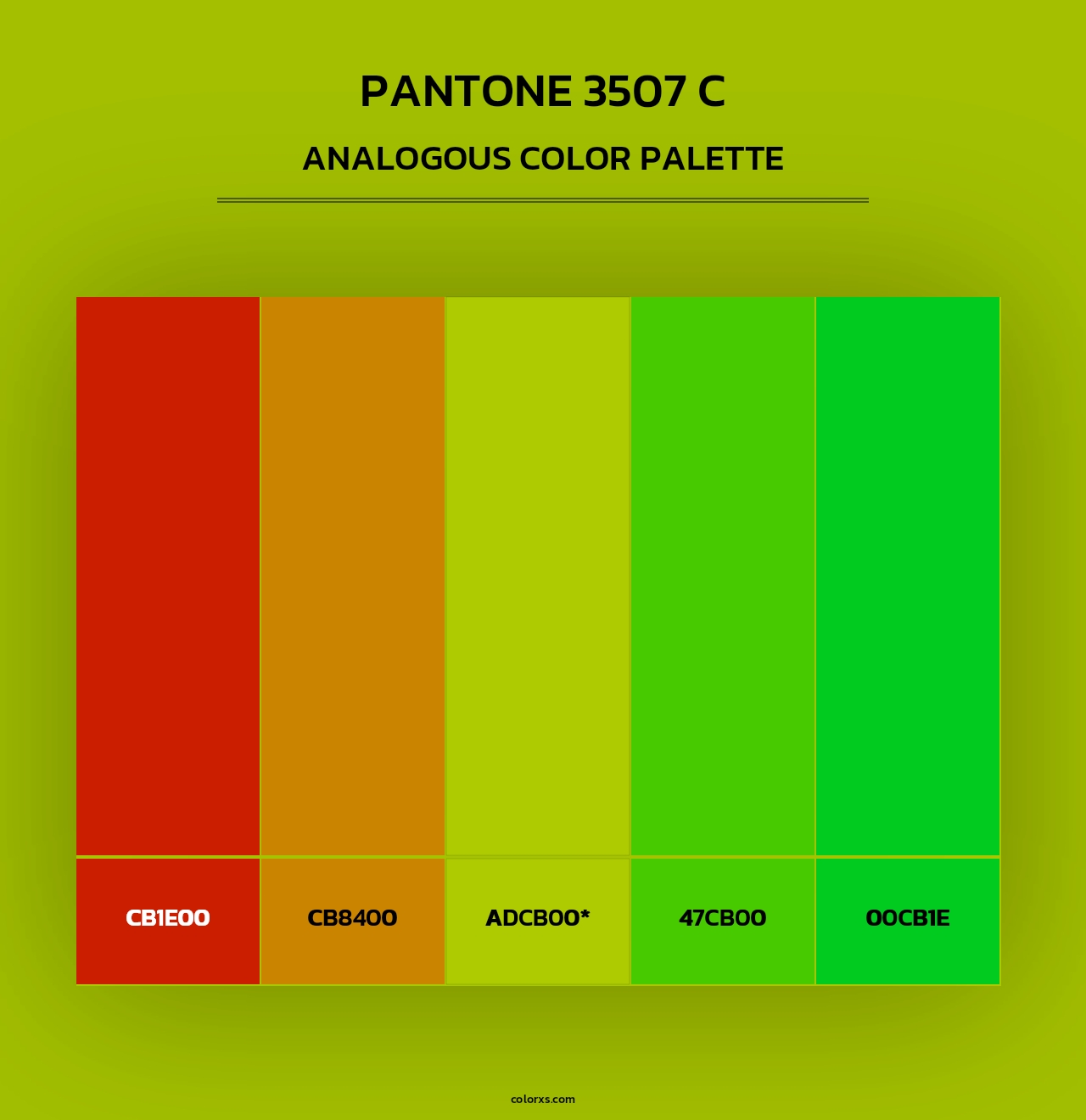 PANTONE 3507 C - Analogous Color Palette