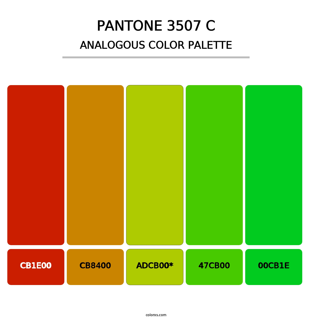 PANTONE 3507 C - Analogous Color Palette