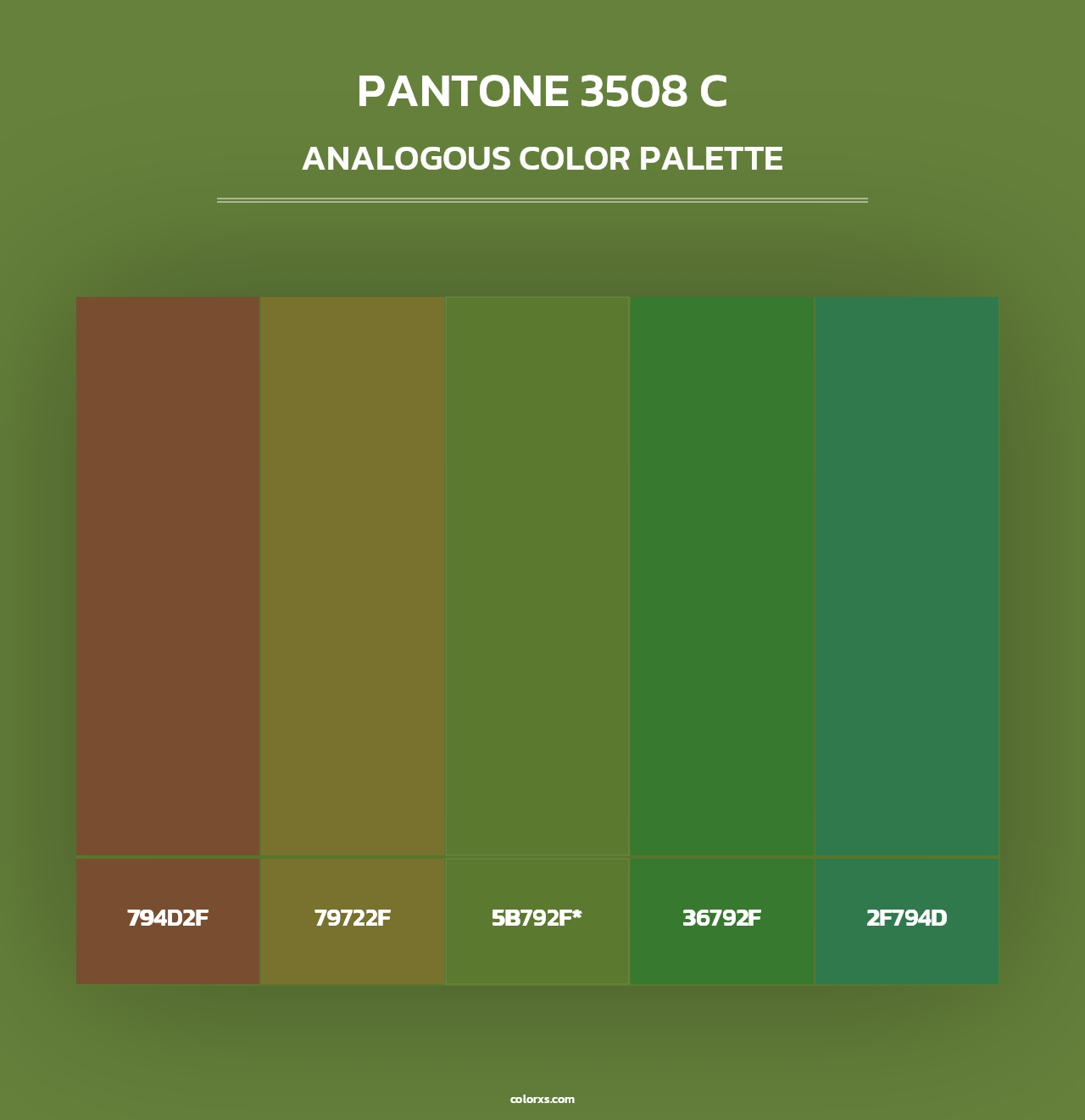 PANTONE 3508 C - Analogous Color Palette