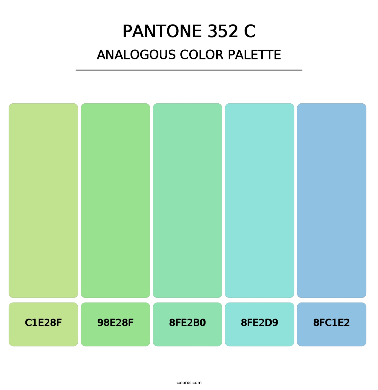 PANTONE 352 C - Analogous Color Palette