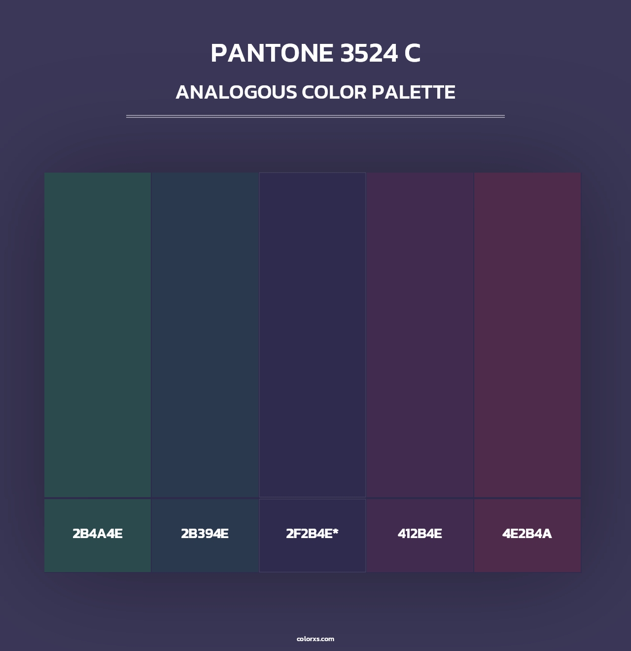 PANTONE 3524 C - Analogous Color Palette