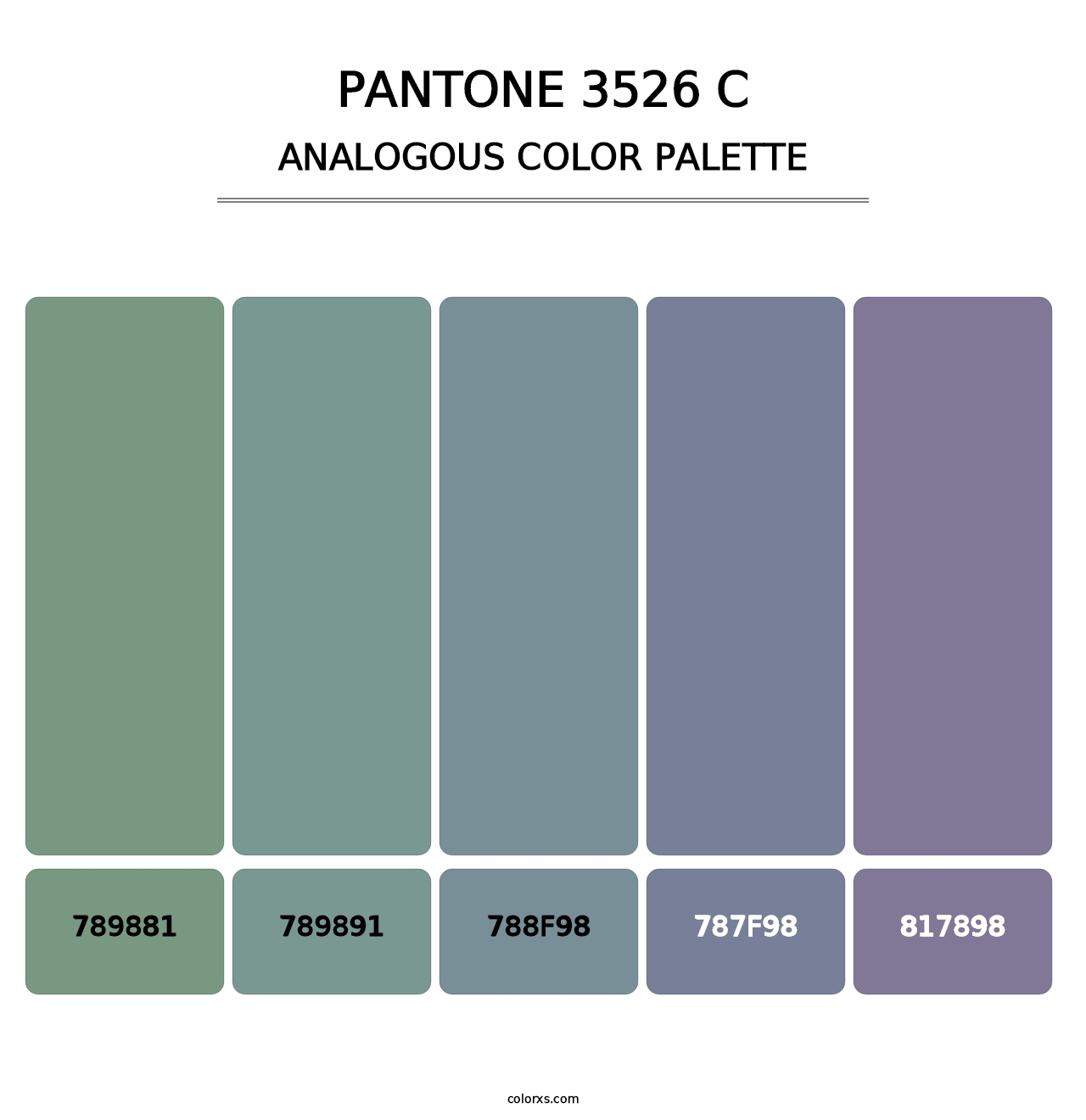 PANTONE 3526 C - Analogous Color Palette