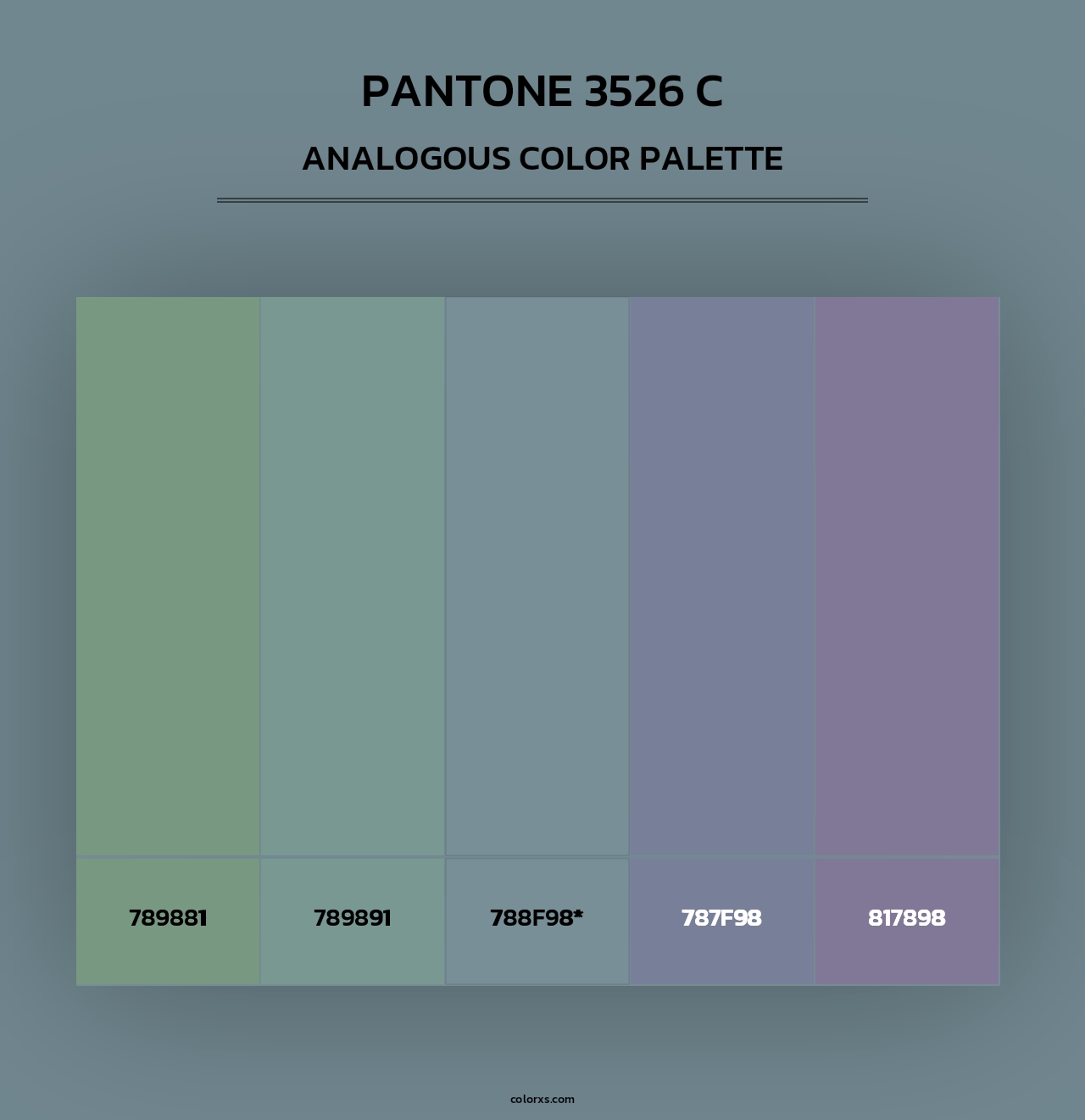 PANTONE 3526 C - Analogous Color Palette