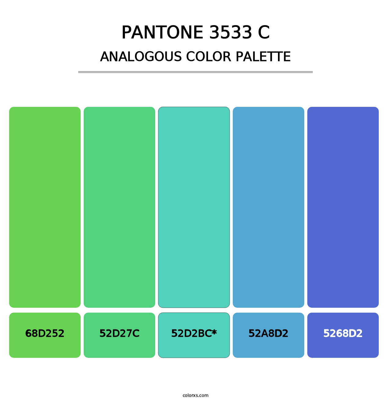 PANTONE 3533 C - Analogous Color Palette