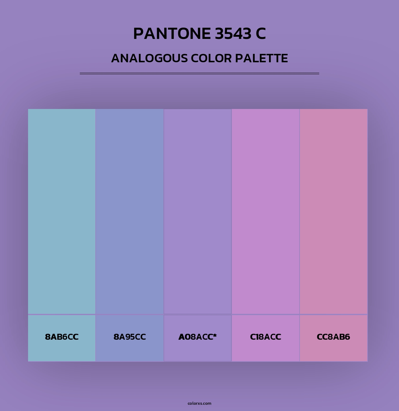 PANTONE 3543 C - Analogous Color Palette