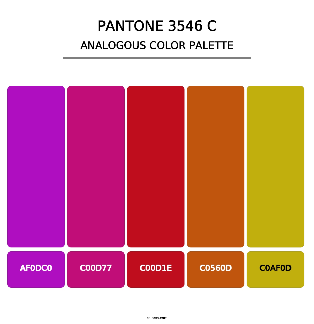 PANTONE 3546 C - Analogous Color Palette