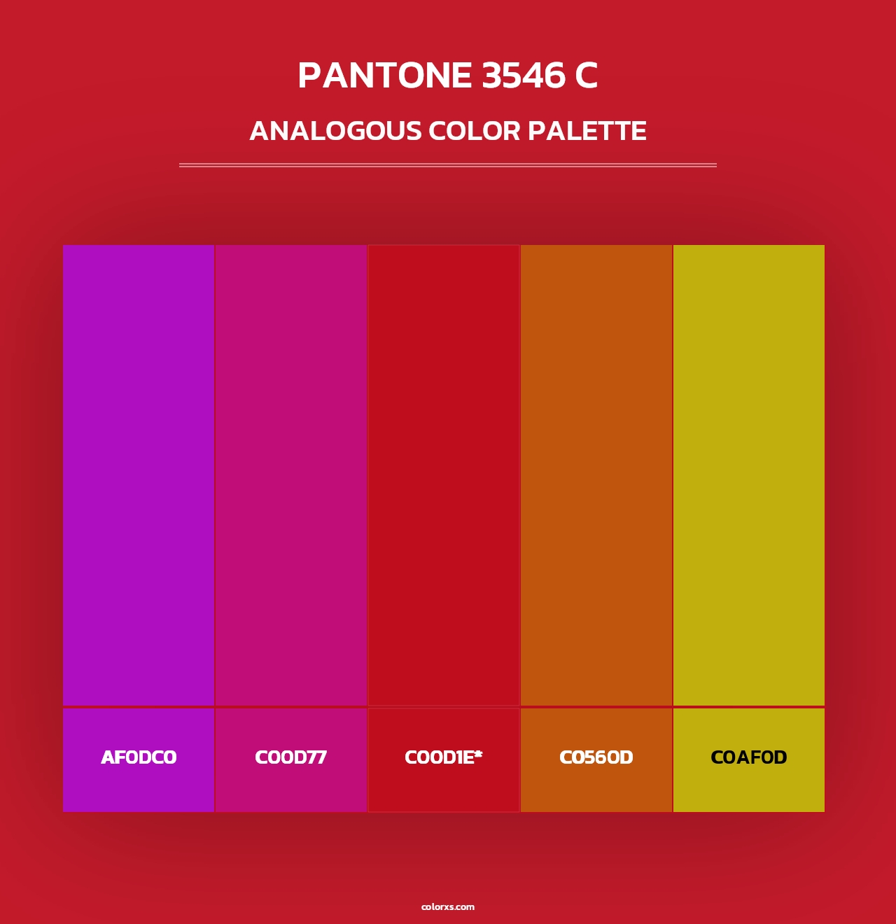 PANTONE 3546 C - Analogous Color Palette