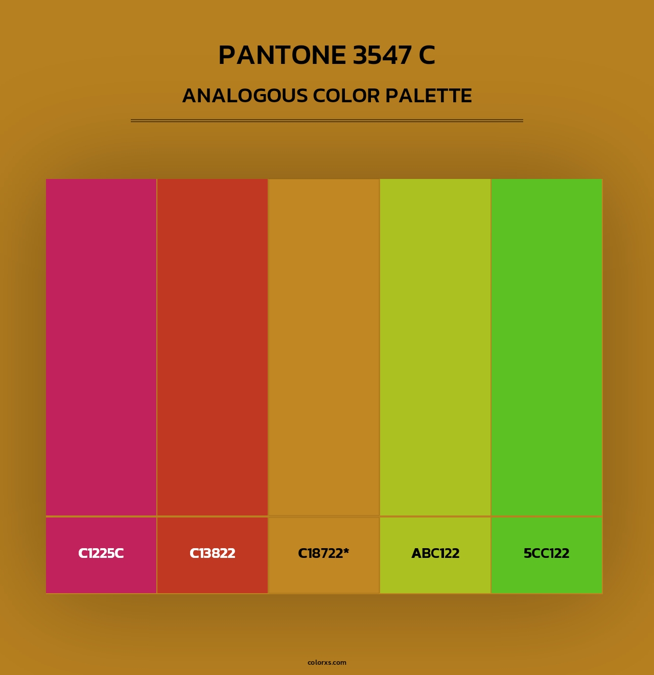 PANTONE 3547 C - Analogous Color Palette