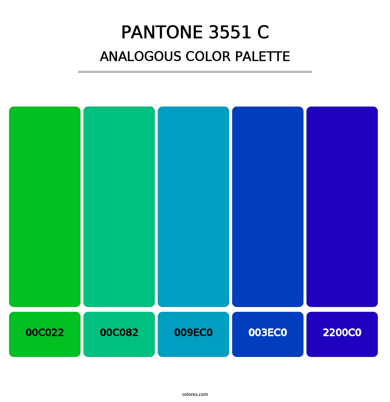 PANTONE 3551 C - Analogous Color Palette