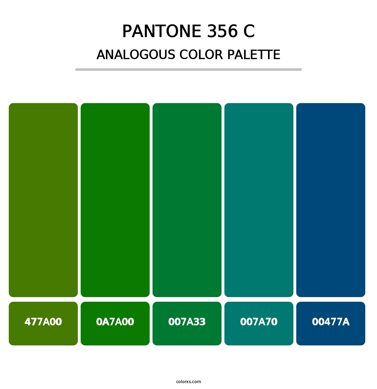 PANTONE 356 C - Analogous Color Palette