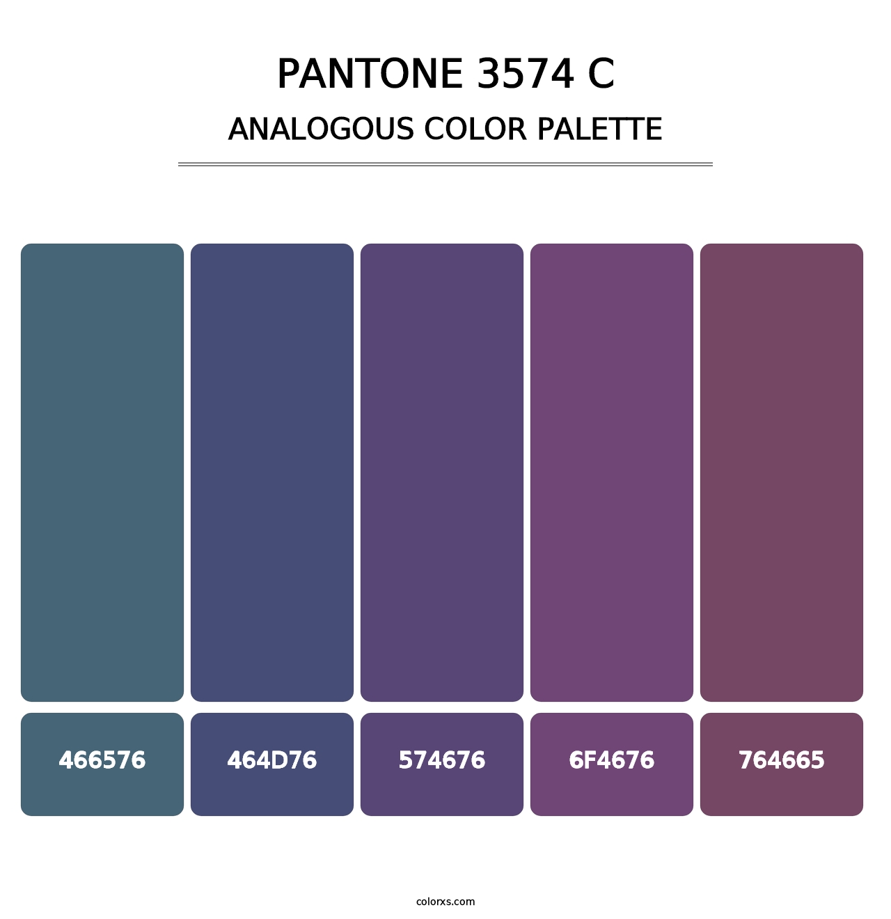 PANTONE 3574 C - Analogous Color Palette