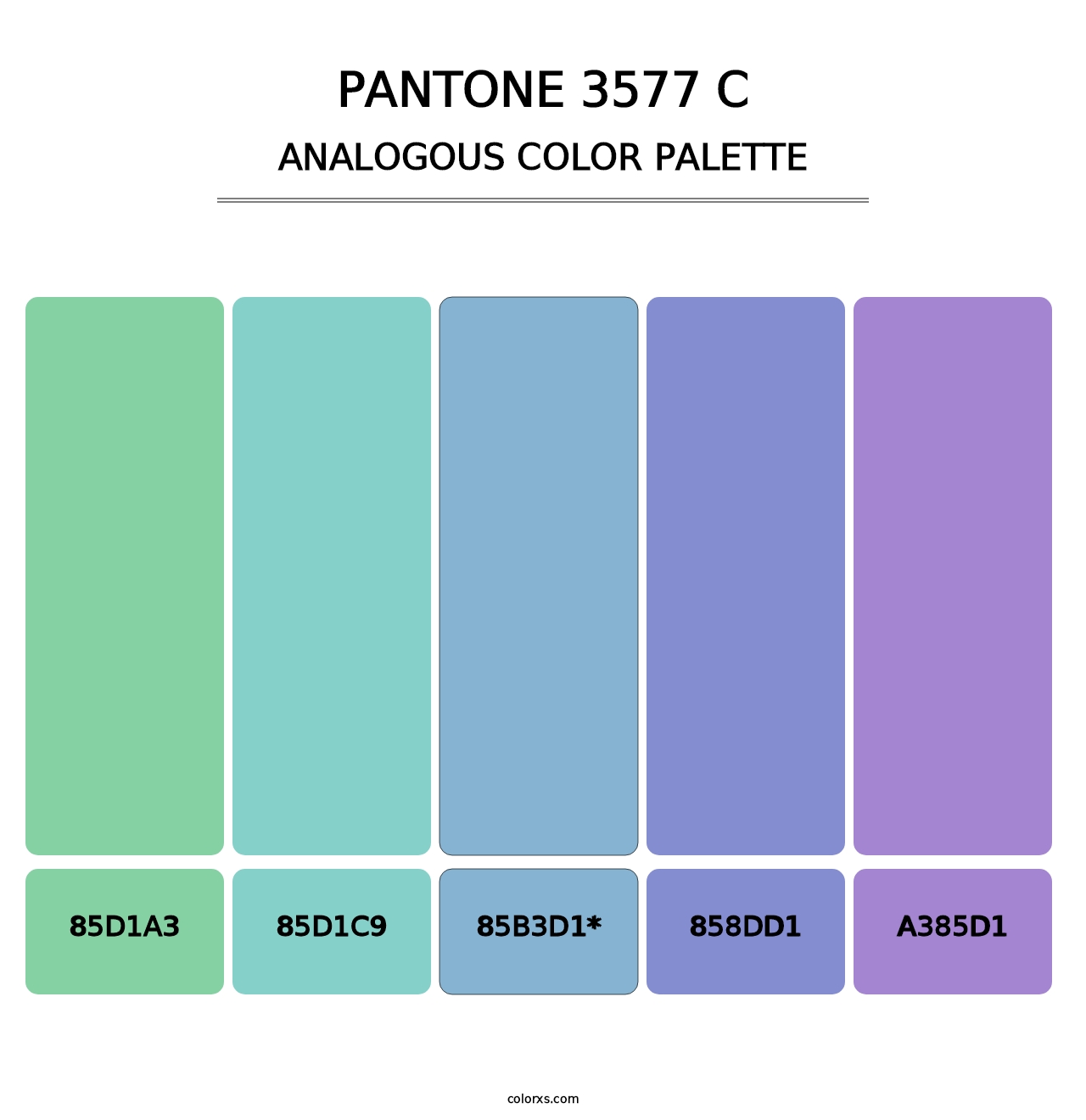 PANTONE 3577 C - Analogous Color Palette
