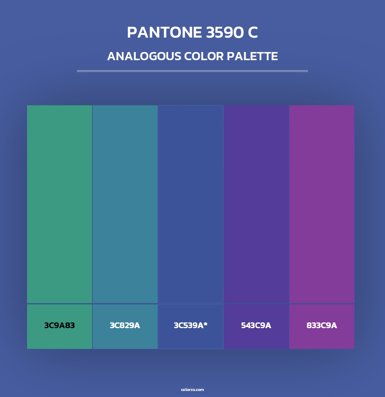 PANTONE 3590 C - Analogous Color Palette