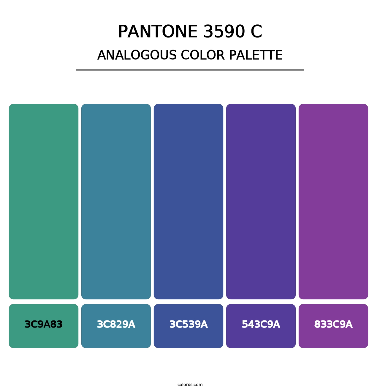 PANTONE 3590 C - Analogous Color Palette