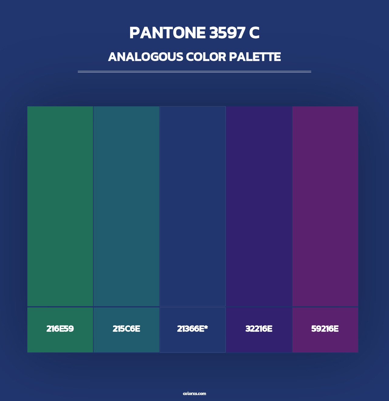 PANTONE 3597 C - Analogous Color Palette