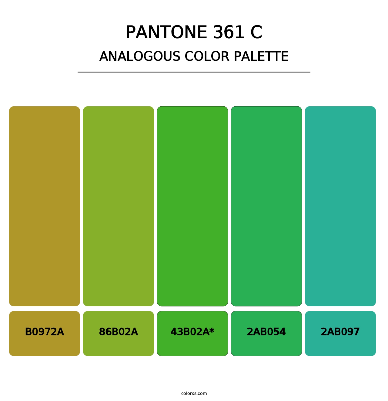PANTONE 361 C - Analogous Color Palette