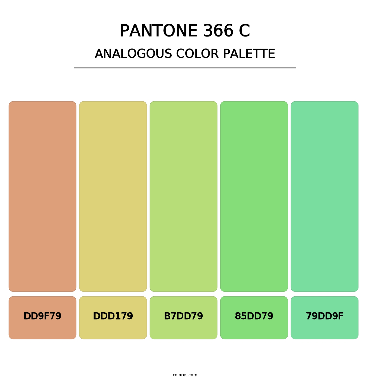 PANTONE 366 C - Analogous Color Palette