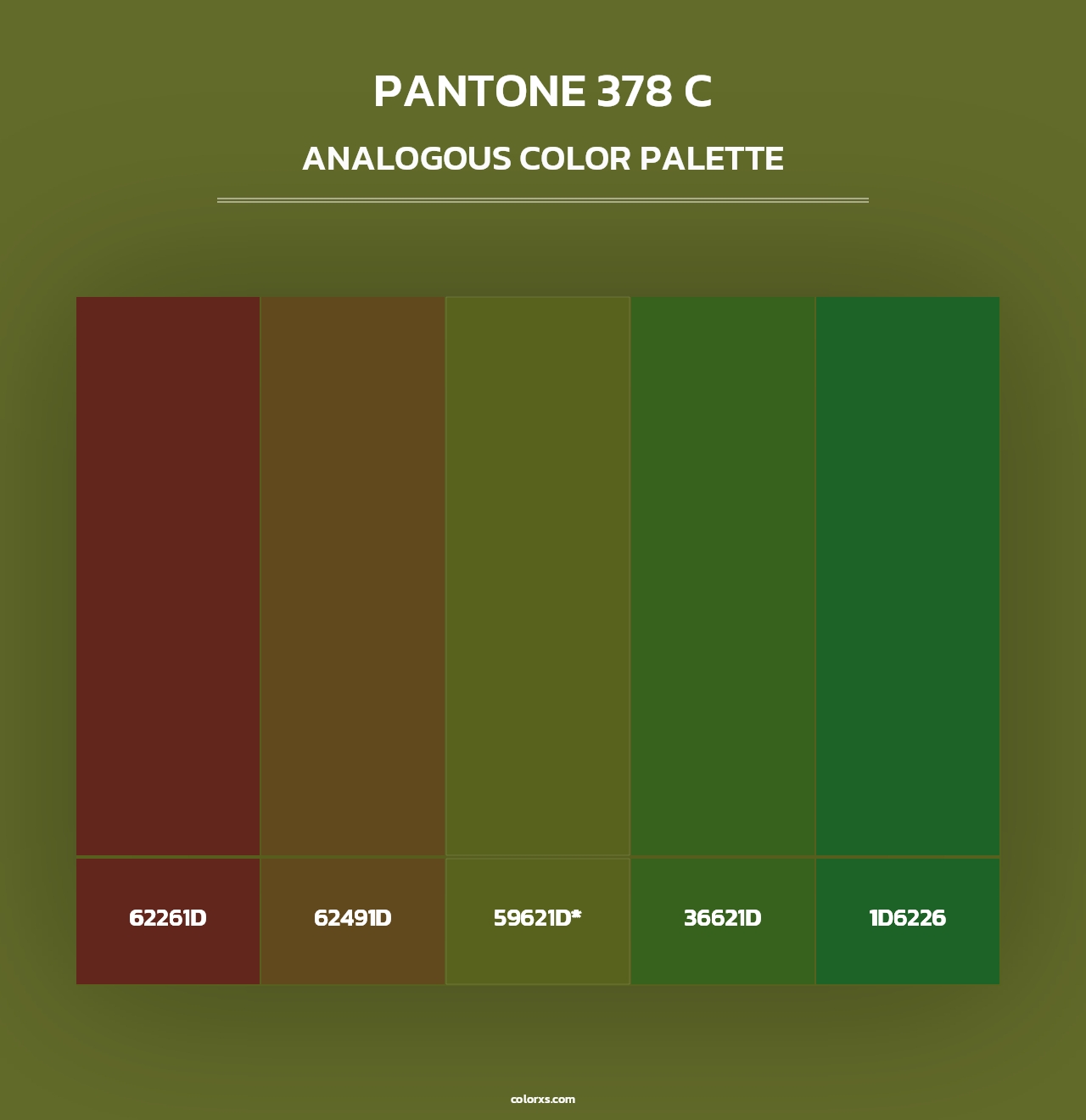 PANTONE 378 C - Analogous Color Palette