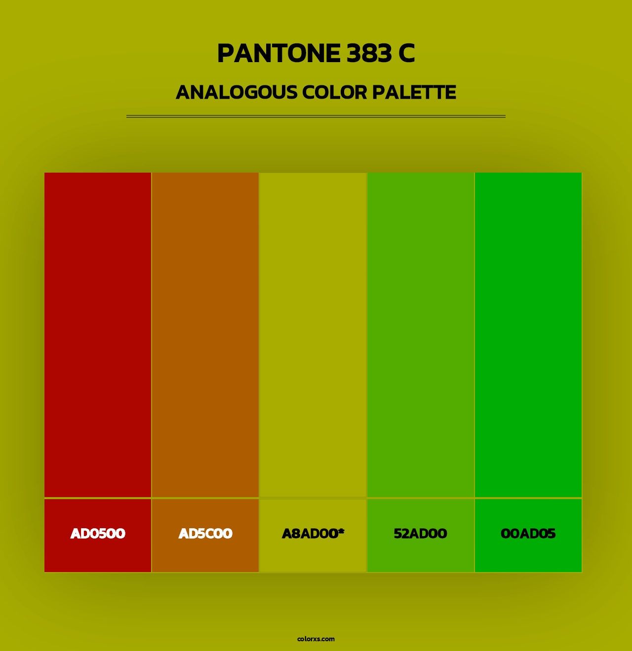 PANTONE 383 C - Analogous Color Palette