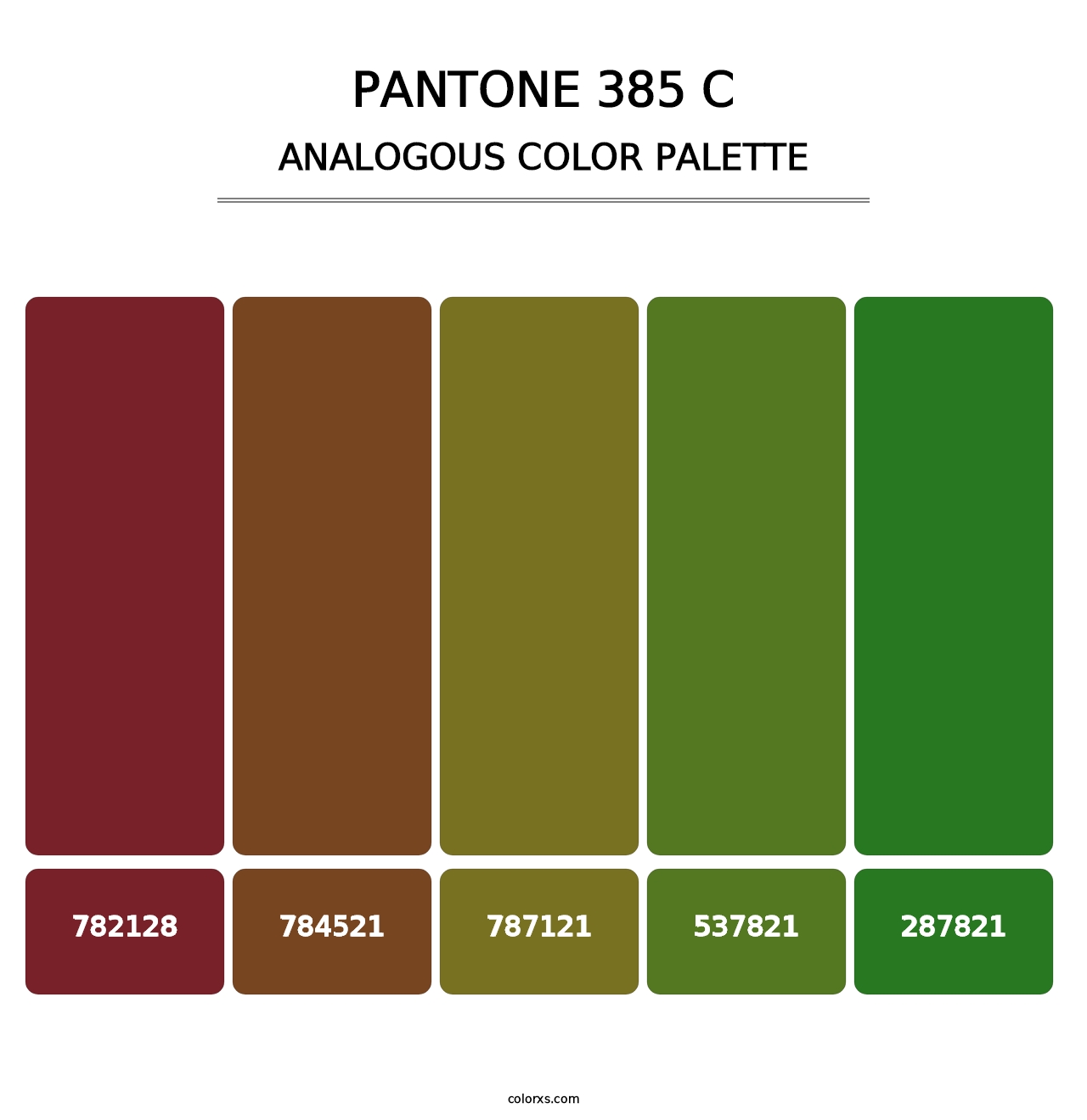 PANTONE 385 C - Analogous Color Palette