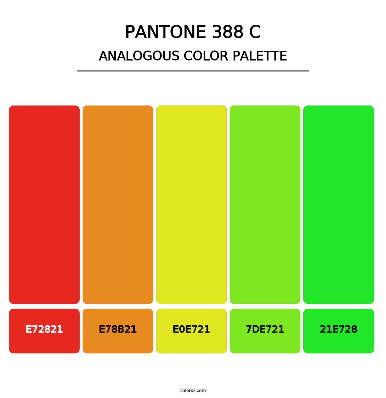 PANTONE 388 C - Analogous Color Palette