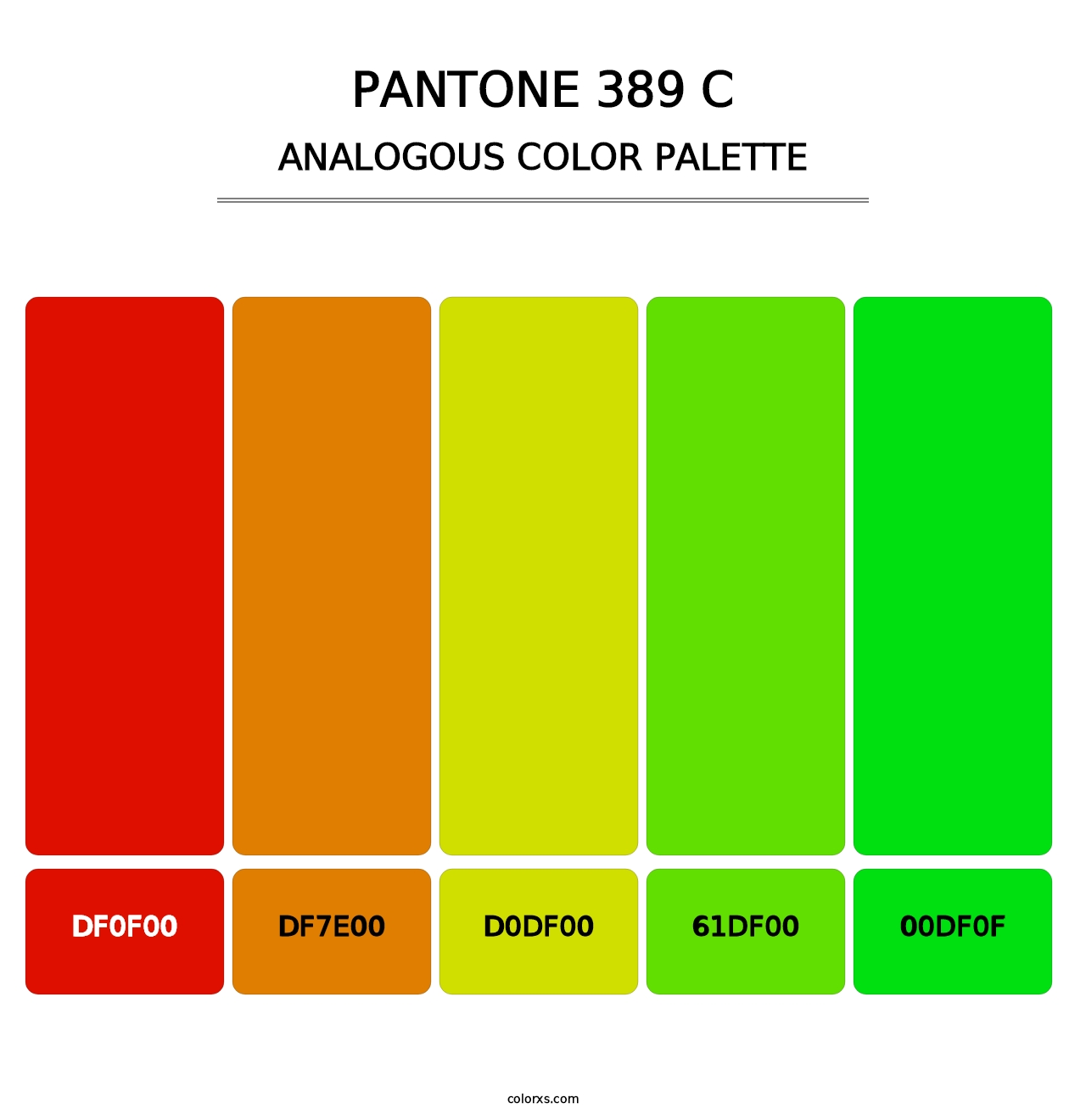 PANTONE 389 C - Analogous Color Palette