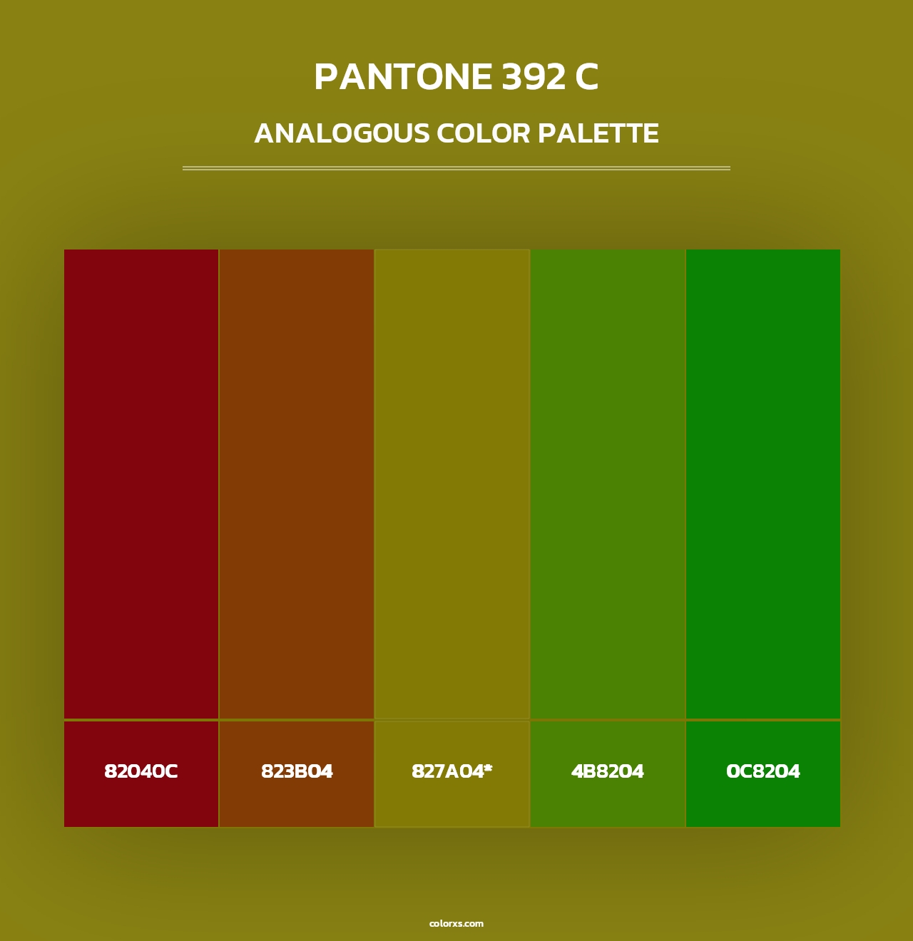 PANTONE 392 C - Analogous Color Palette
