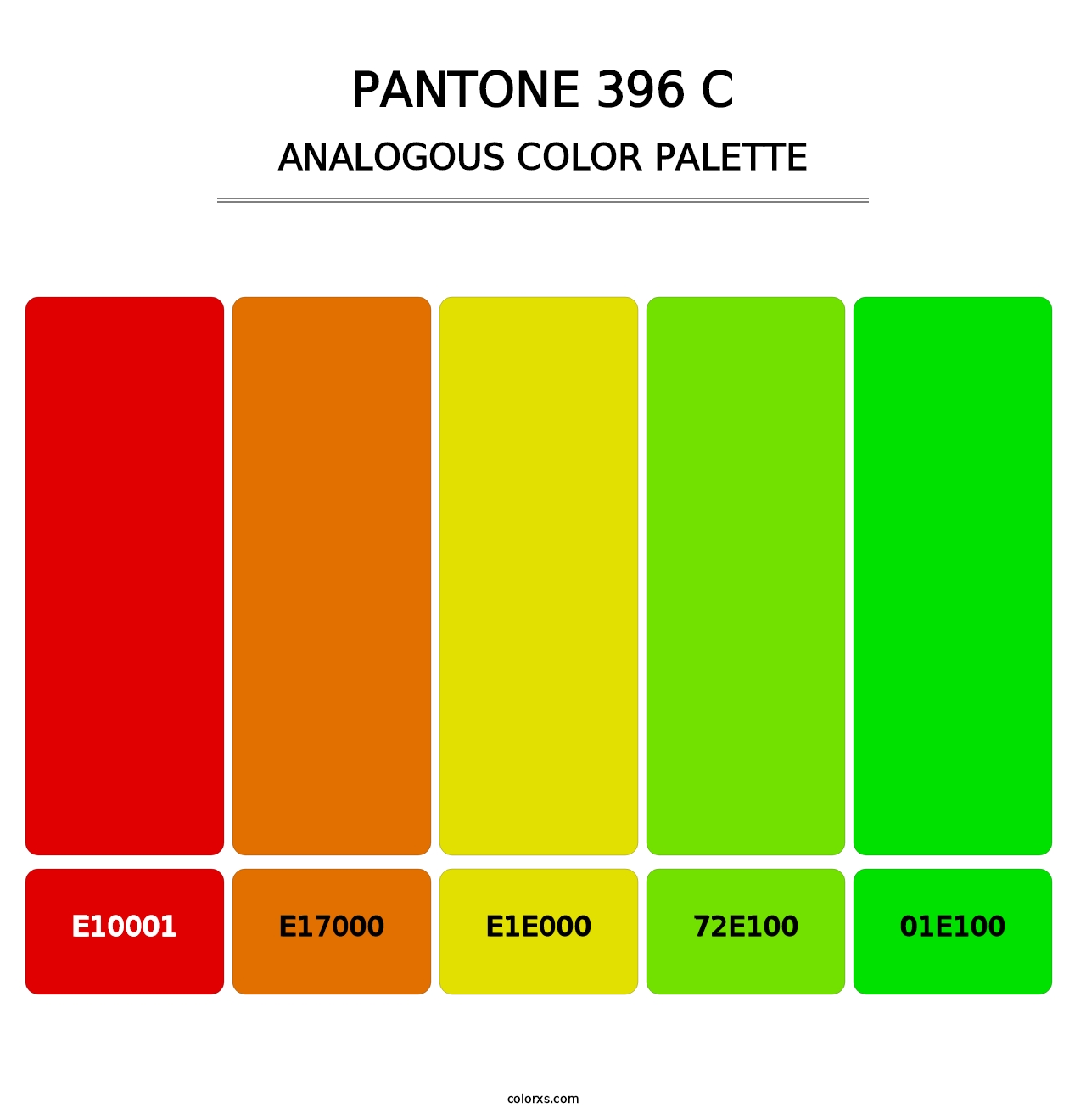 PANTONE 396 C - Analogous Color Palette