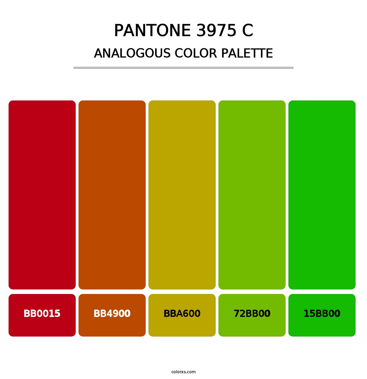 PANTONE 3975 C - Analogous Color Palette