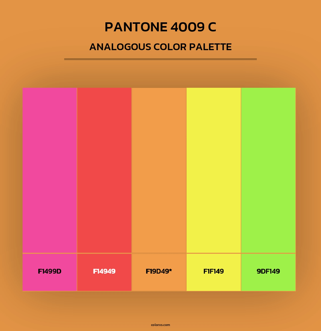PANTONE 4009 C - Analogous Color Palette