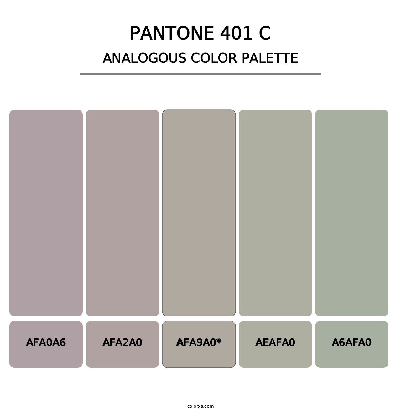 PANTONE 401 C - Analogous Color Palette