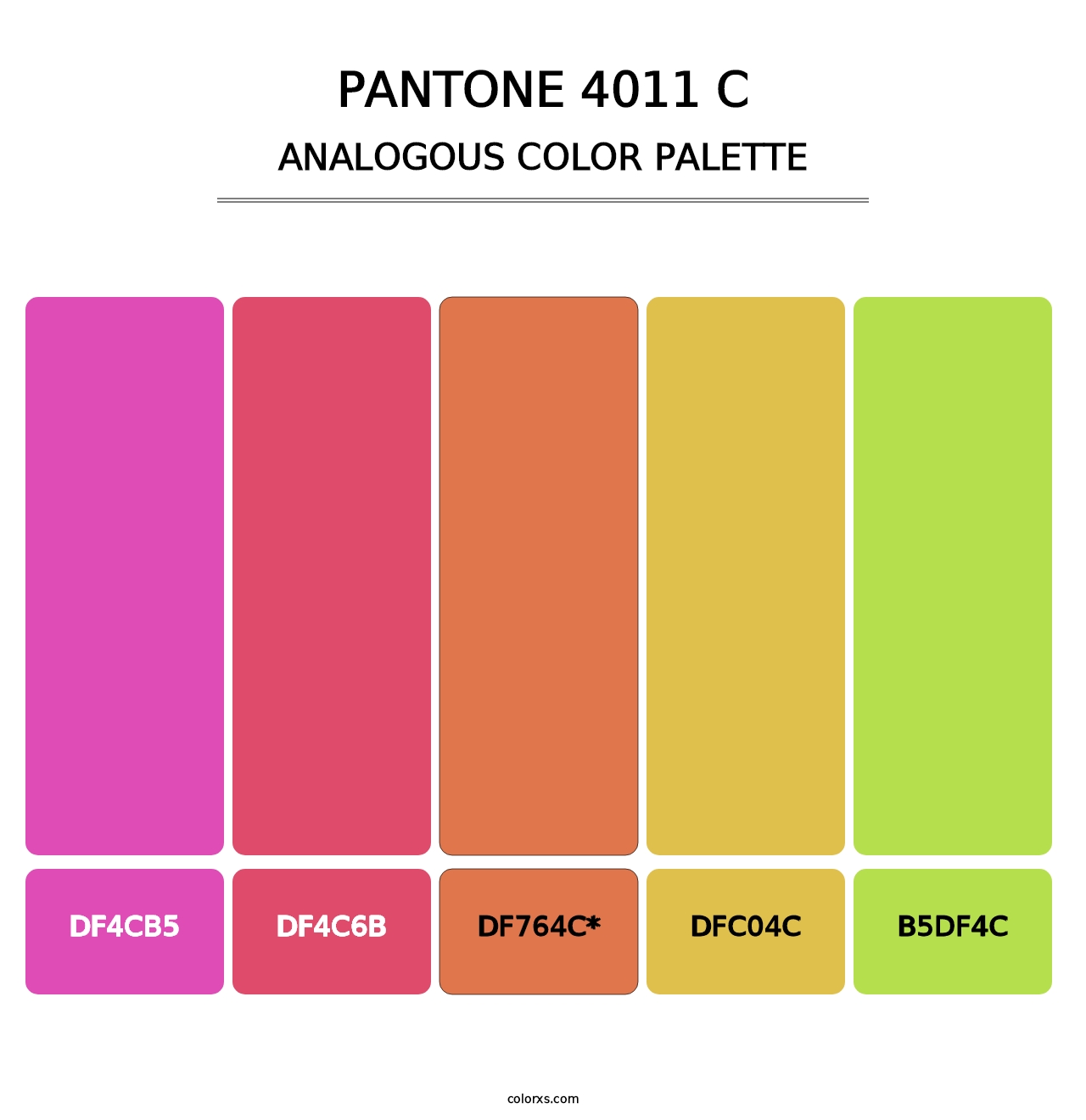 PANTONE 4011 C - Analogous Color Palette
