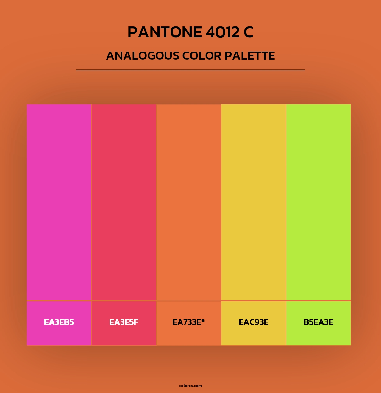 PANTONE 4012 C - Analogous Color Palette