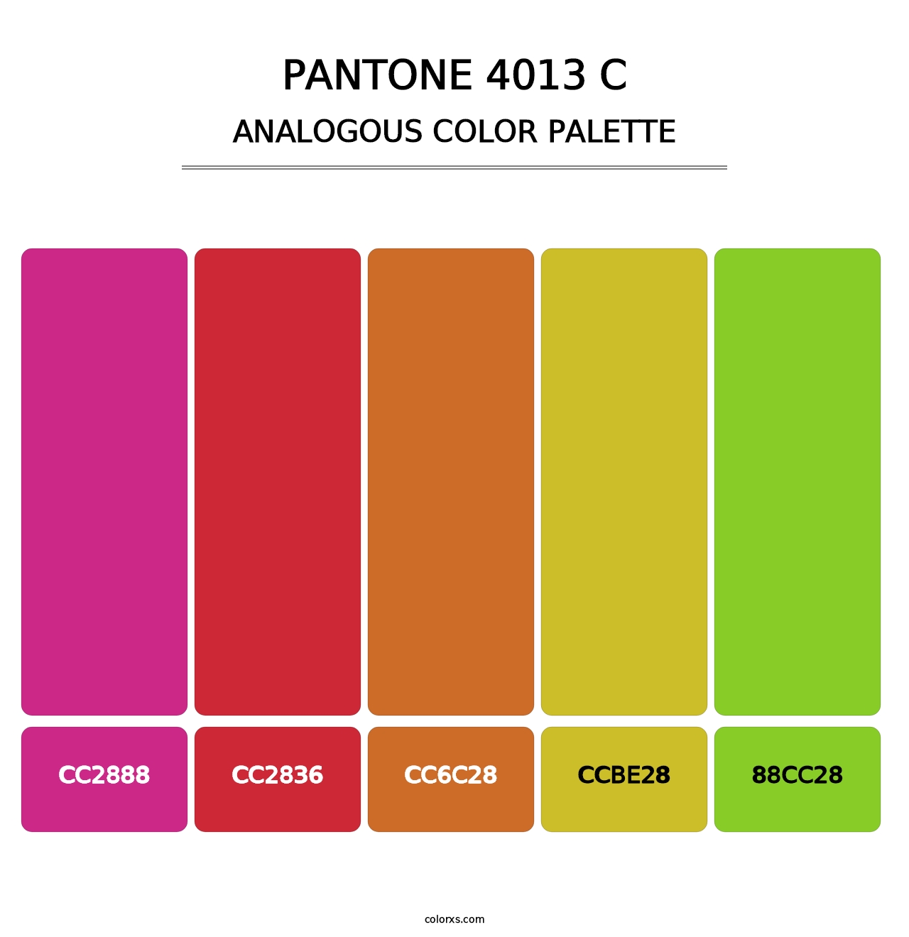 PANTONE 4013 C - Analogous Color Palette