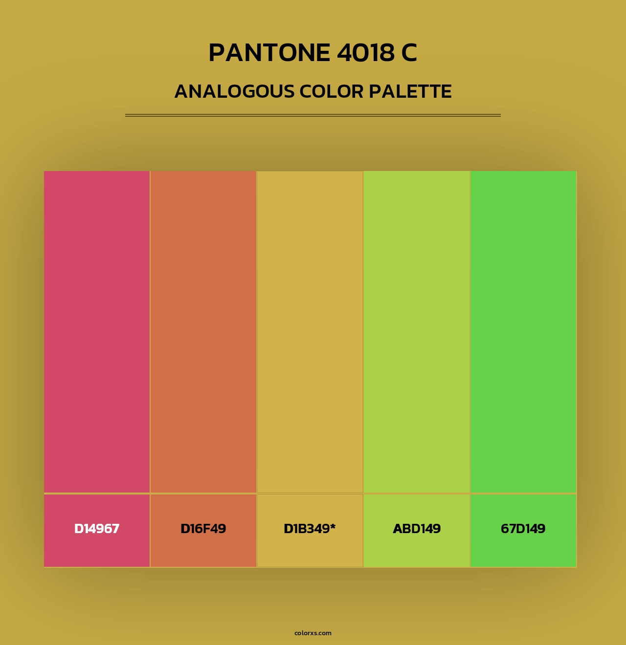 PANTONE 4018 C - Analogous Color Palette