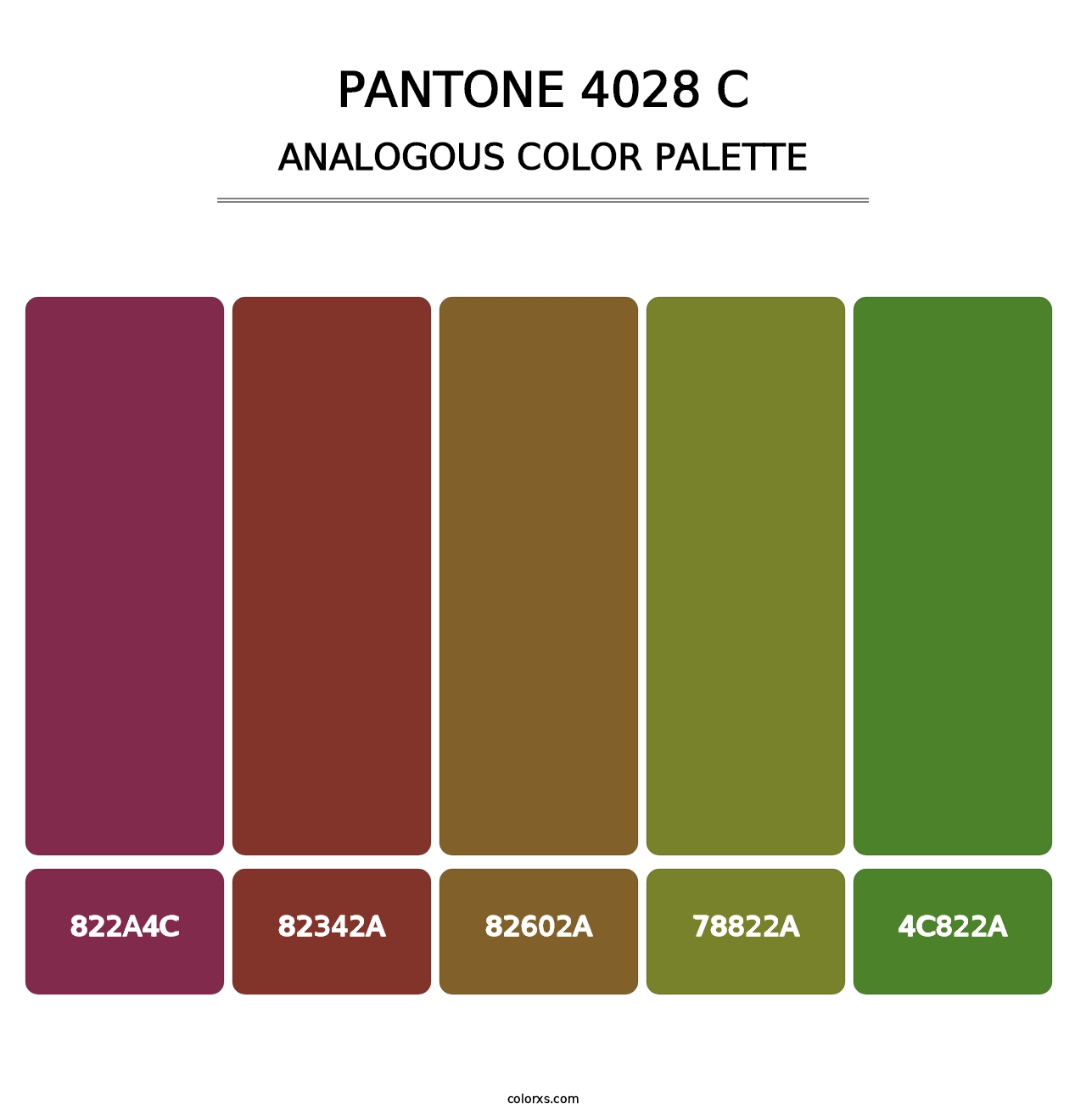 PANTONE 4028 C - Analogous Color Palette