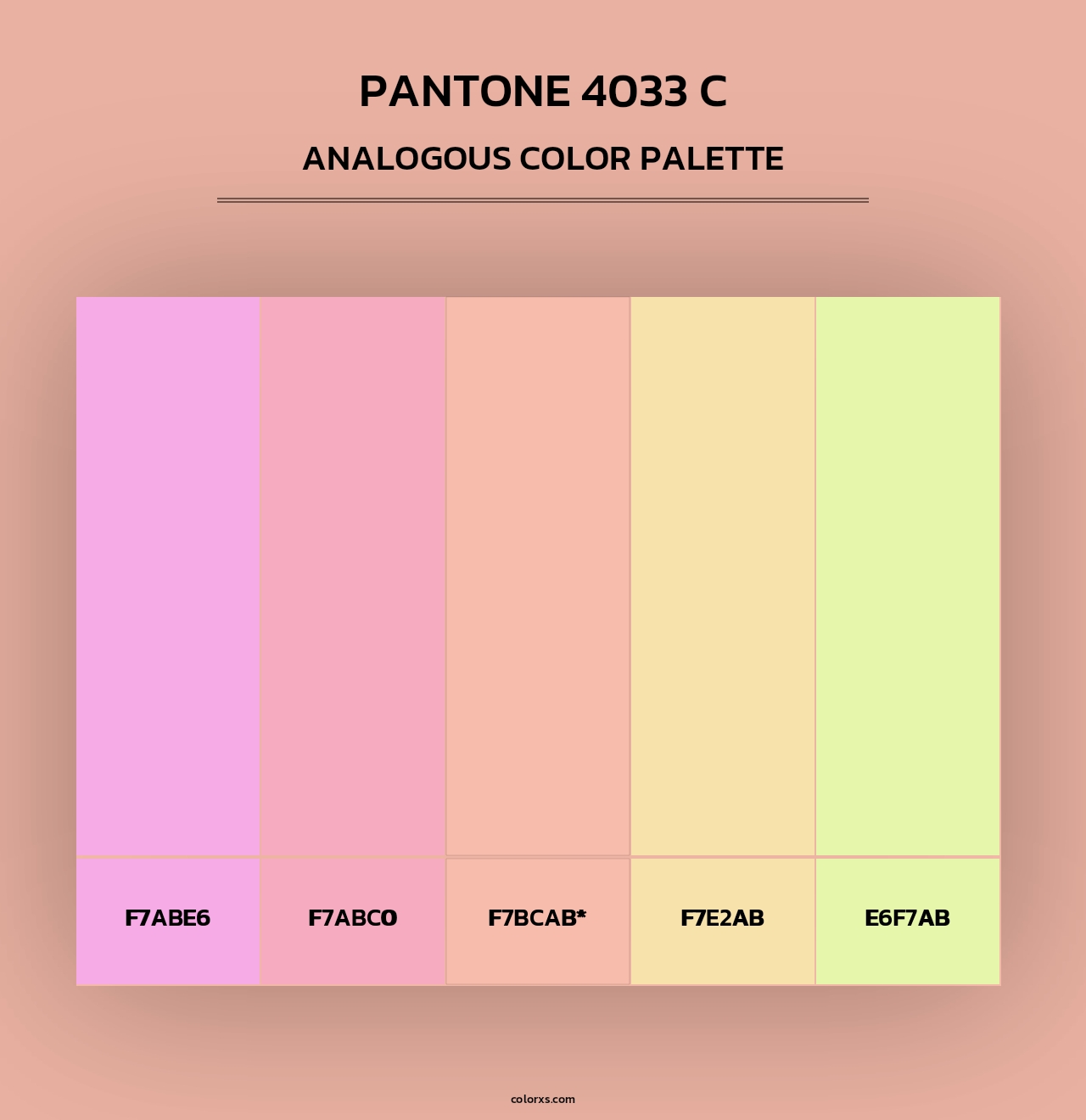 PANTONE 4033 C - Analogous Color Palette