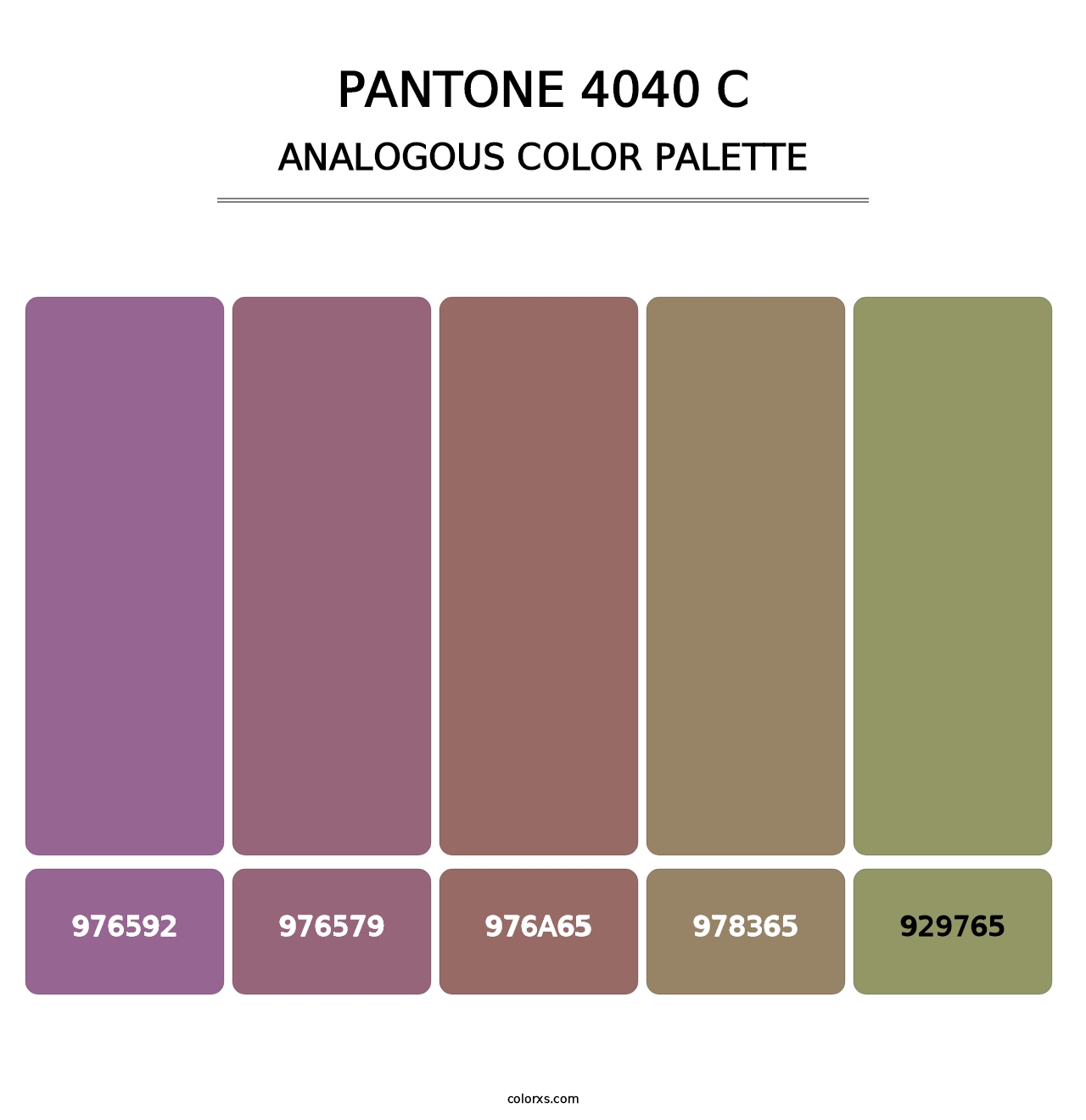 PANTONE 4040 C - Analogous Color Palette