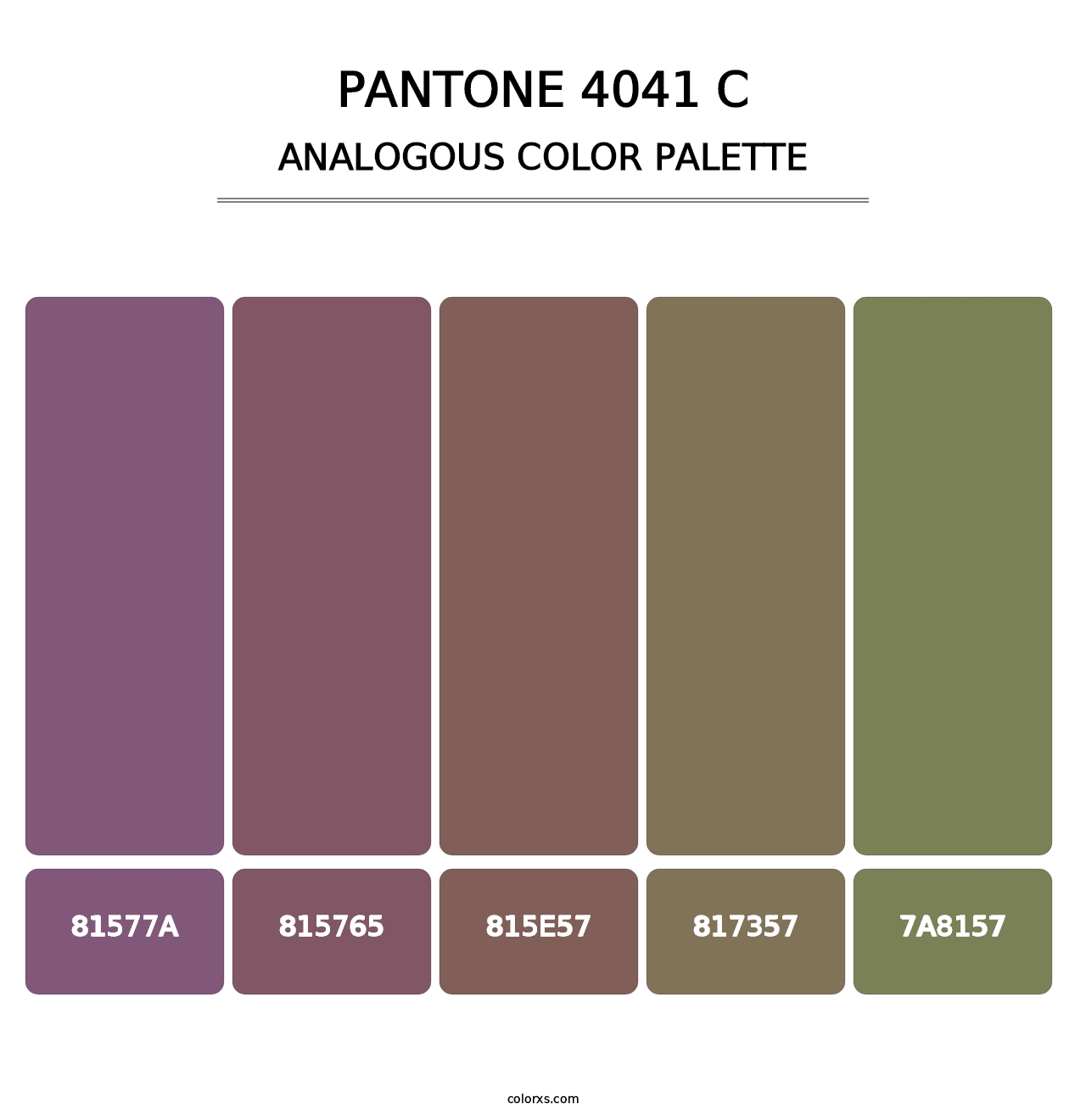 PANTONE 4041 C - Analogous Color Palette