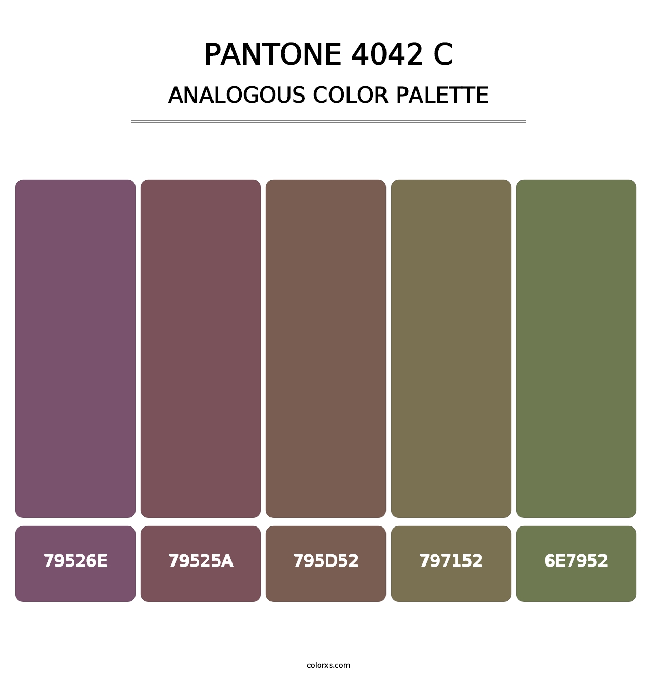 PANTONE 4042 C - Analogous Color Palette