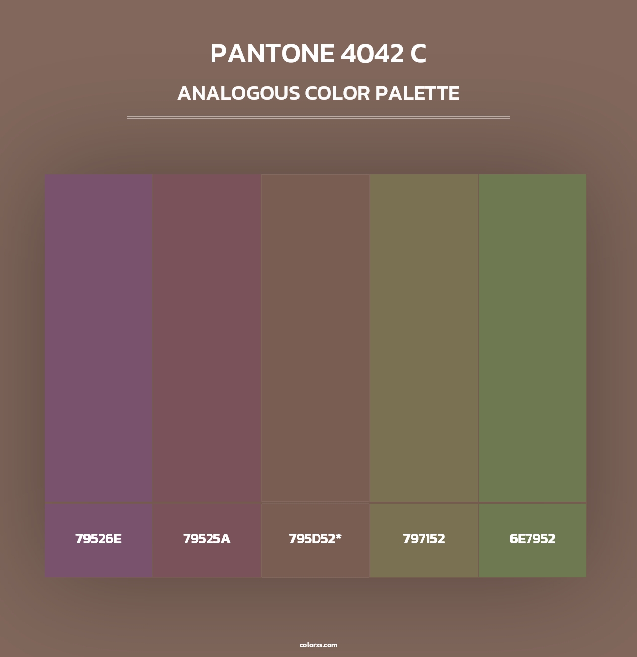 PANTONE 4042 C - Analogous Color Palette