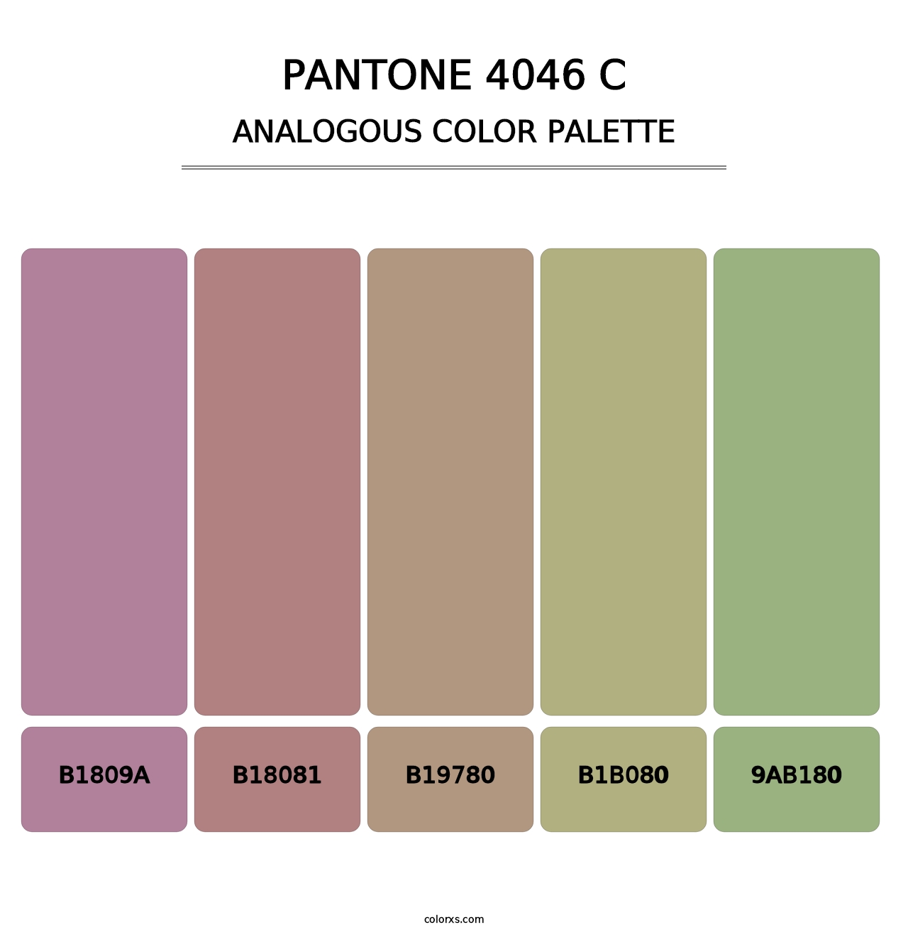 PANTONE 4046 C - Analogous Color Palette