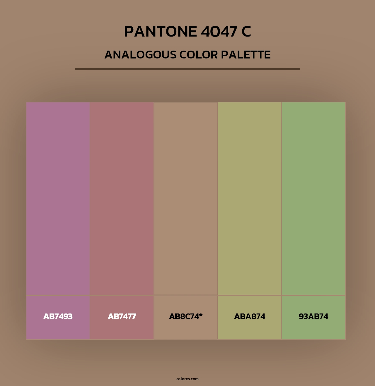 PANTONE 4047 C - Analogous Color Palette