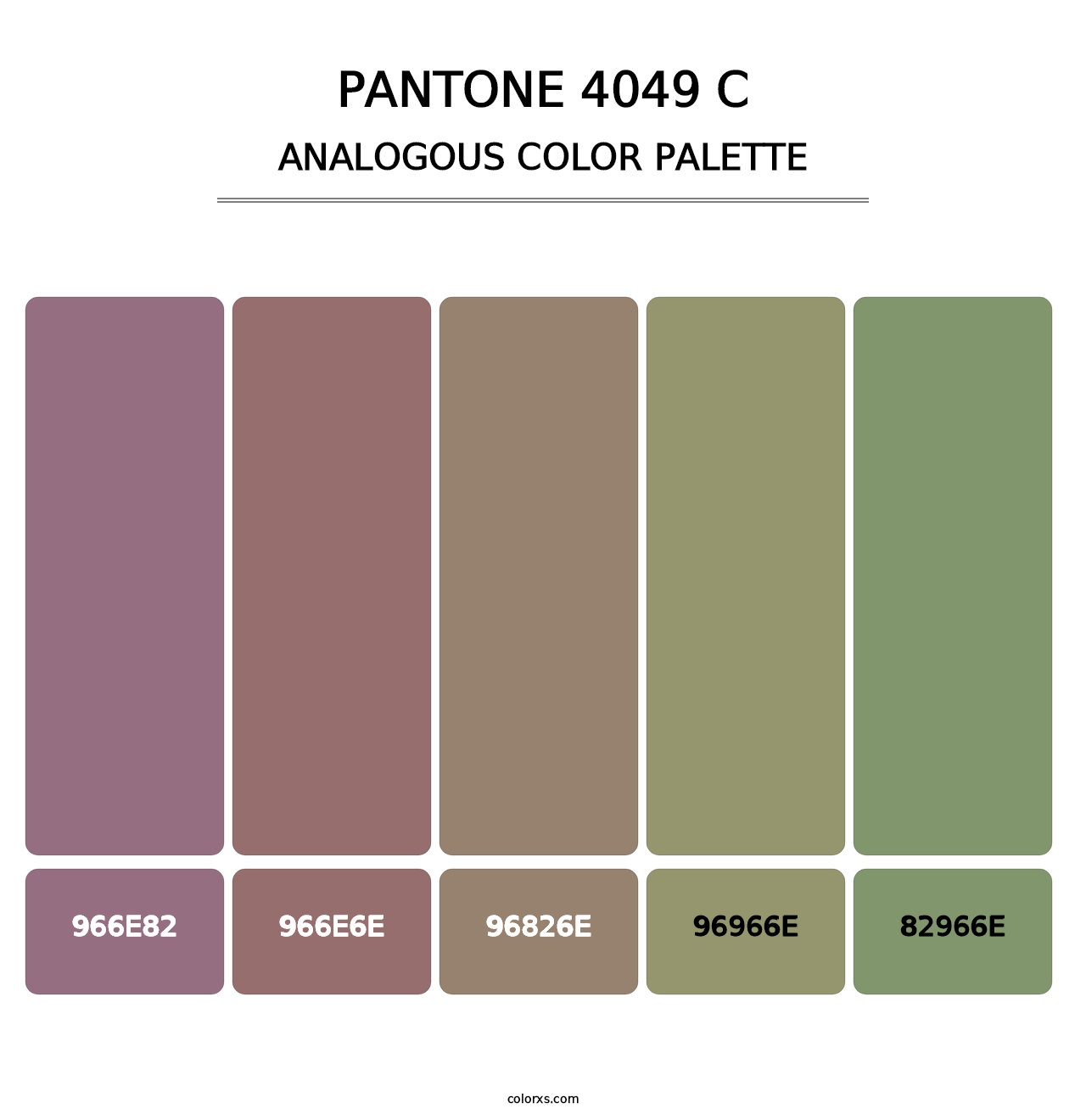 PANTONE 4049 C - Analogous Color Palette