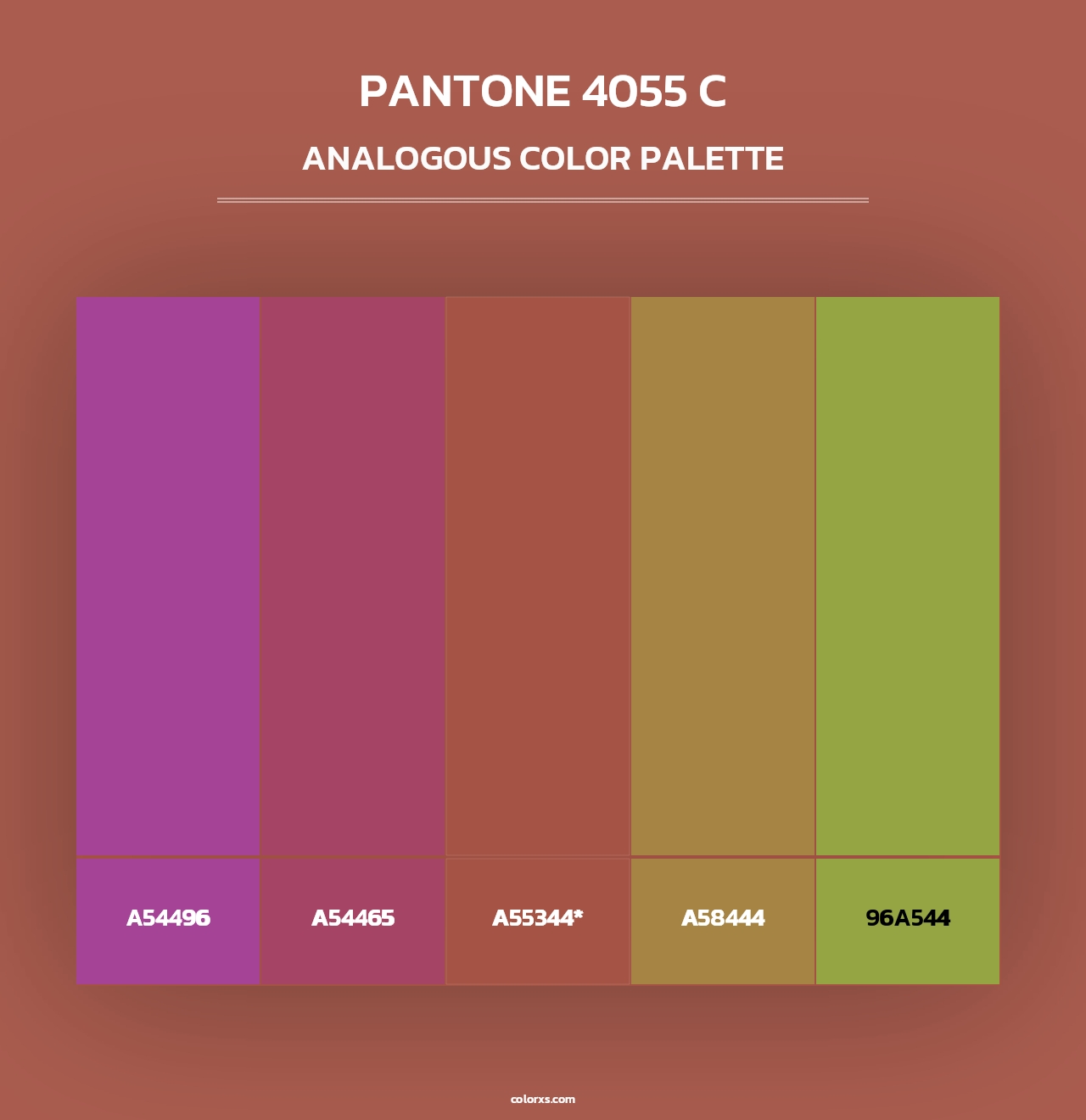 PANTONE 4055 C - Analogous Color Palette