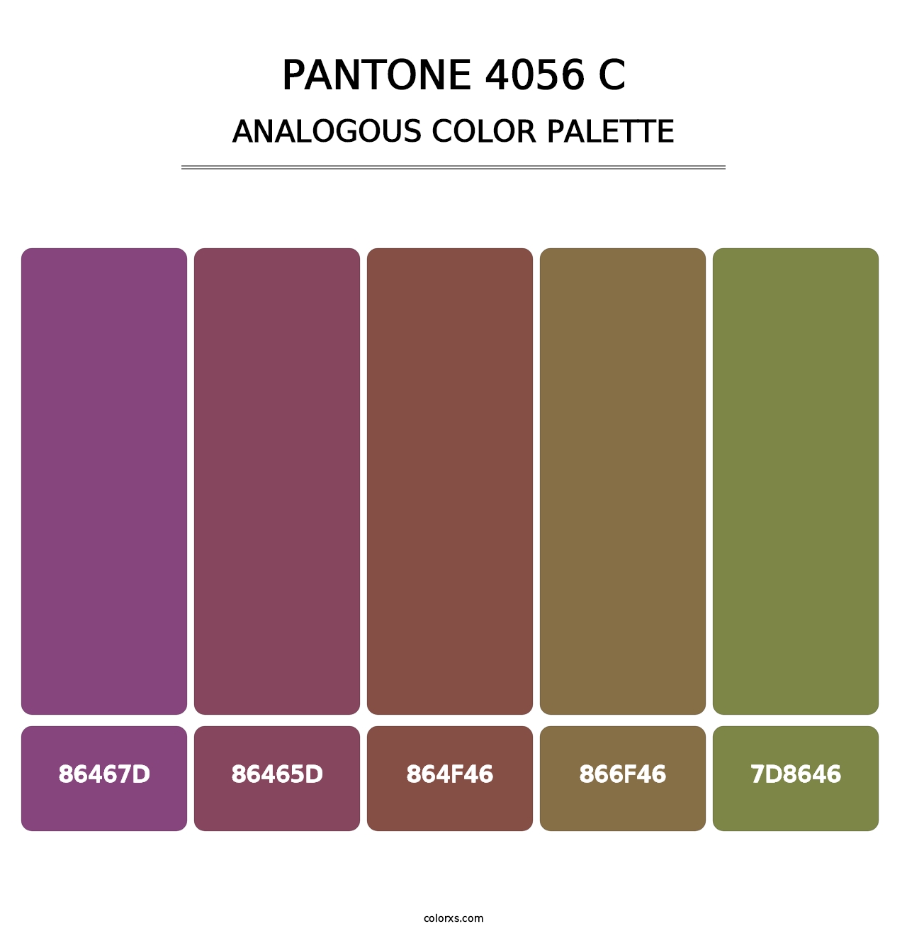 PANTONE 4056 C - Analogous Color Palette