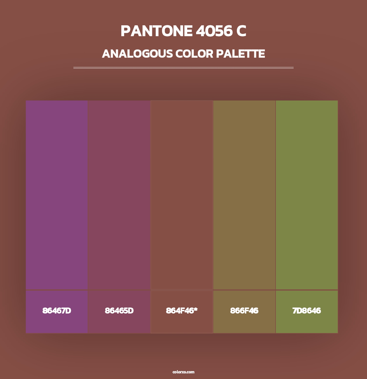 PANTONE 4056 C - Analogous Color Palette