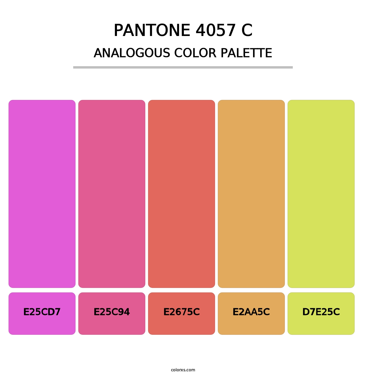 PANTONE 4057 C - Analogous Color Palette
