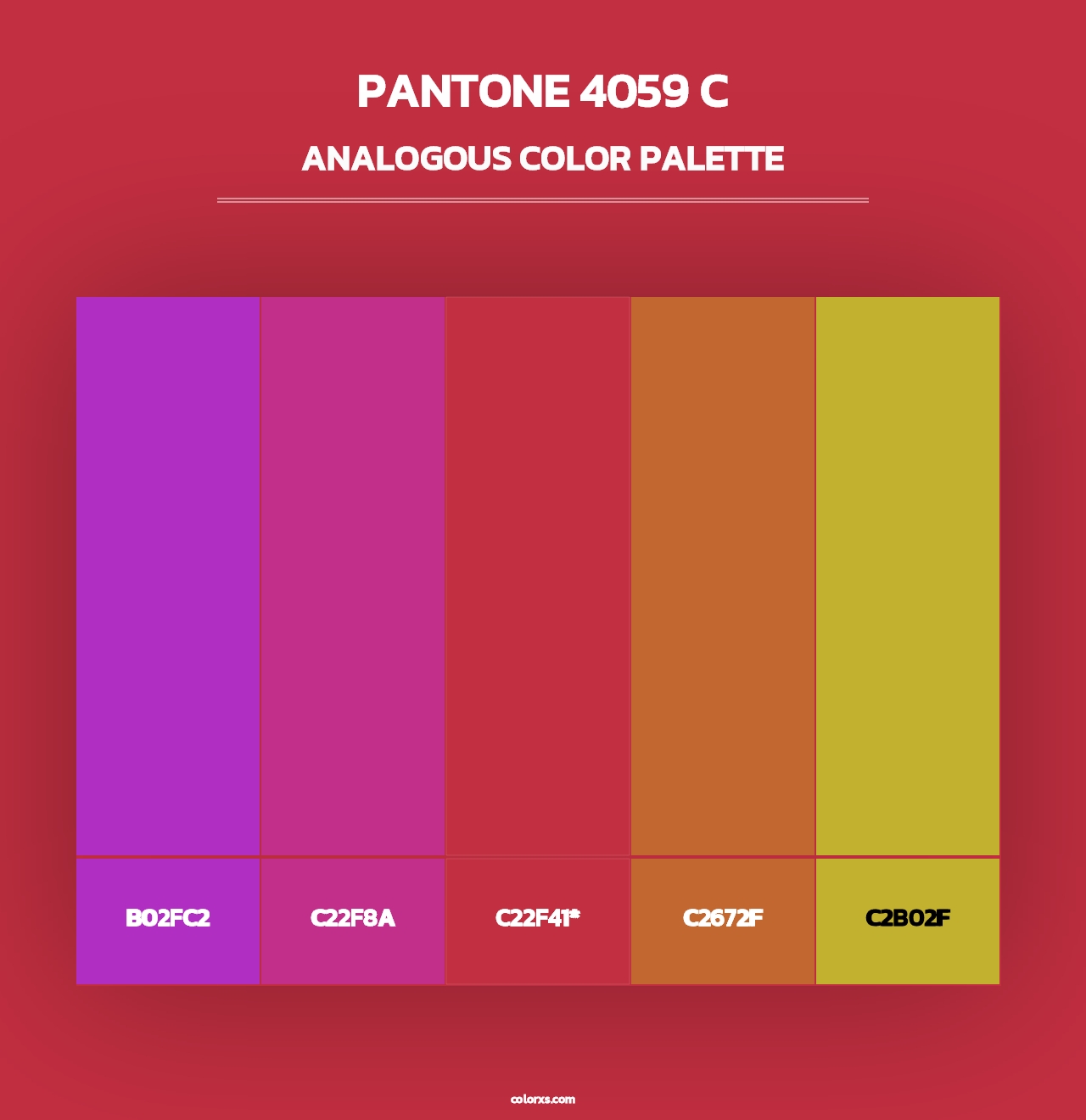 PANTONE 4059 C - Analogous Color Palette
