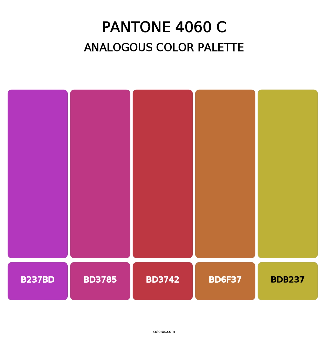 PANTONE 4060 C - Analogous Color Palette